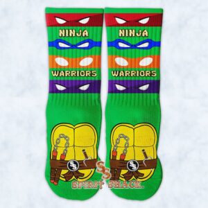 Ninja Warrior Socks Turtle Shell