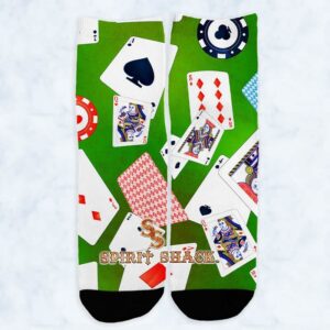 Poker Cards Chips Socks