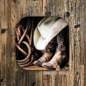 Cowboy Hat Boots & Rope Coaster