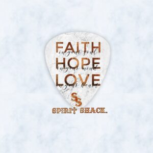 Faith Hope Love Marble Guitar Pick