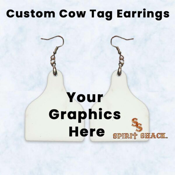 Custom Cow Tag Earrings
