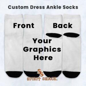 Custom Dress Ankle Socks Front & Back