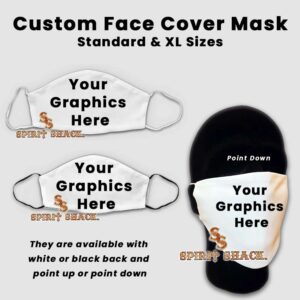 Custom Face Cover Mask Standard & XL sizes