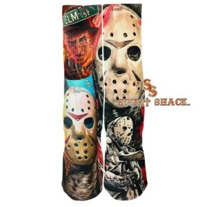 Jason & Freddy Elm Street Friday 13th Tribute Socks