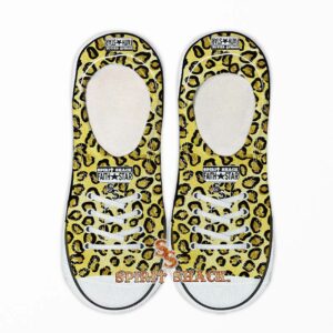 No Show Chucks Shoe Socks Leopard