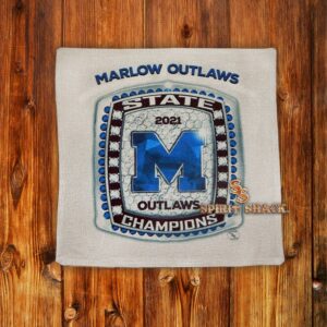 Marlow Outlaws State Champ Ring Pillow Cover Flat